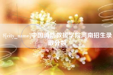 磐石中国消防救援学院河南招生录取分数