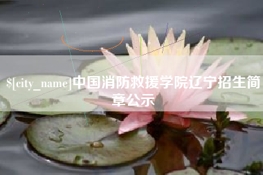 磐石中国消防救援学院辽宁招生简章公示