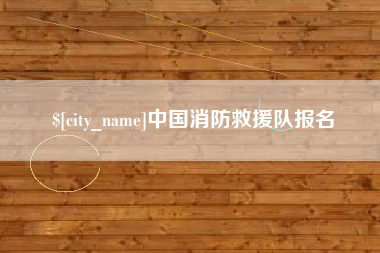 磐石中国消防救援队报名