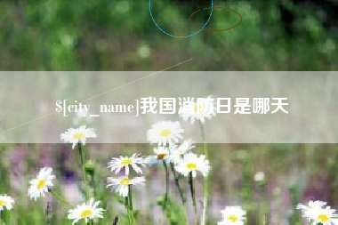 磐石我国消防日是哪天