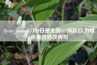 磐石11月9日是全国119消防日,为积极推进修改病句