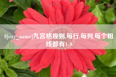 磐石九宫格规则,每行,每列,每个粗线都有1-9