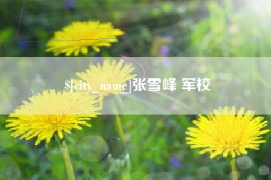 磐石张雪峰 军校