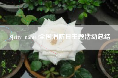 磐石全国消防日主题活动总结