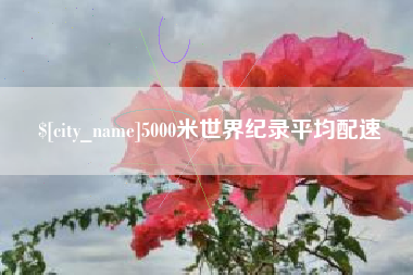 磐石5000米世界纪录平均配速
