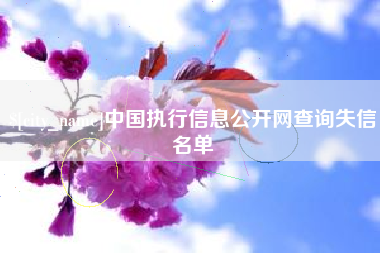 磐石中国执行信息公开网查询失信名单