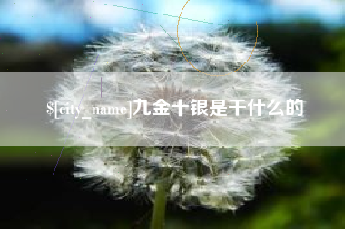 磐石九金十银是干什么的