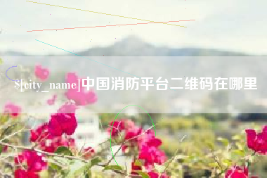 磐石中国消防平台二维码在哪里