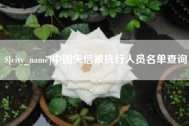 磐石中国失信被执行人员名单查询