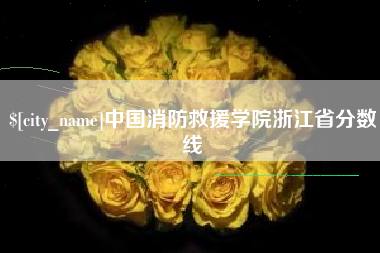 磐石中国消防救援学院浙江省分数线