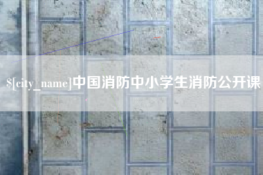 磐石中国消防中小学生消防公开课