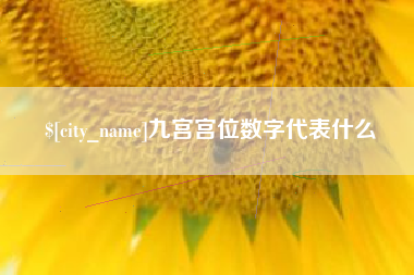磐石九宫宫位数字代表什么