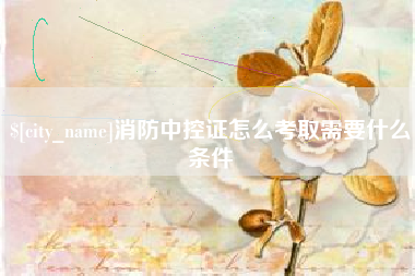 磐石消防中控证怎么考取需要什么条件