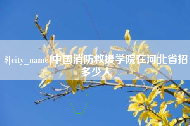 磐石中国消防救援学院在河北省招多少人
