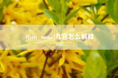 磐石九宫怎么解释