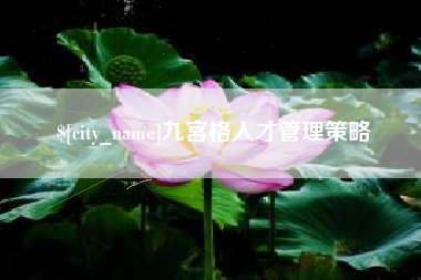 磐石九宫格人才管理策略