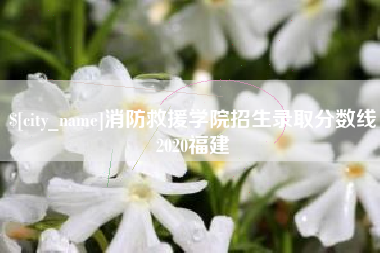 磐石消防救援学院招生录取分数线2020福建