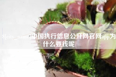 磐石中国执行信息公开网官网app为什么要钱呢